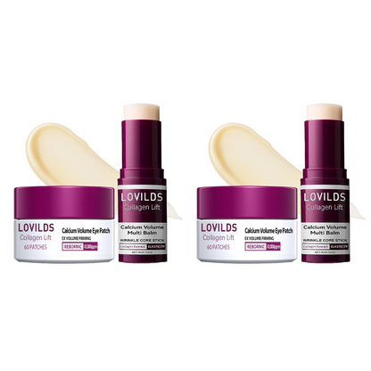 💗 LOVILDS Collagen Lift Eye Balm Stick + Eye Patch Set！