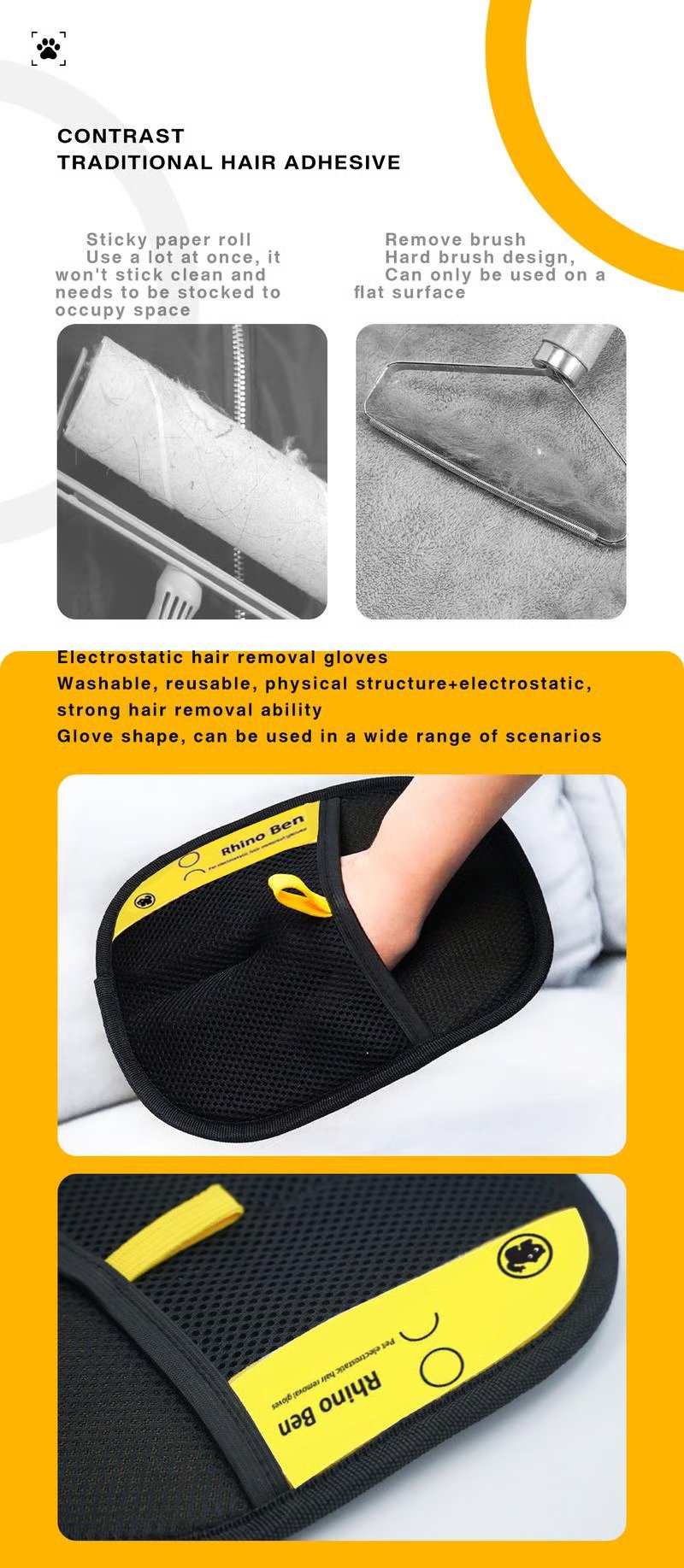 ✨Last Day 50% OFF - Pet hair remover Electrostatic gloves（Buy 2 Get 2 Free）