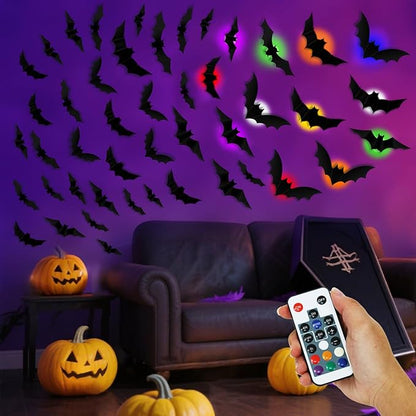 🦇3D Bat Design LED HALLOWEEN BATS