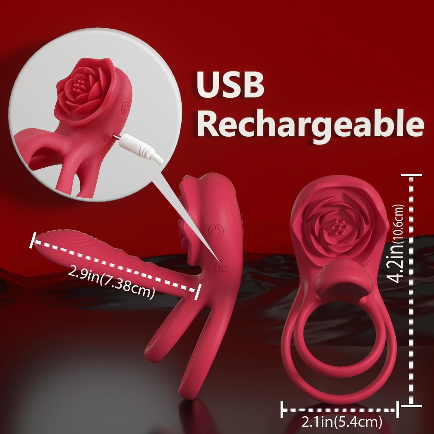 Alisanda™ The Ultimate Tongue Licking & Sucking Rose Vibrator – 2-in-1 Clitoral Stimulator & Deep G-Spot Massager, 9 Intense Orgasm Modes, Dual Motor Power for Blasting Climaxes, 100% Waterproof & Silky Silicone