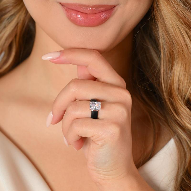 🔥Buy 1 Get 1 Free🔥LOVILDS Silicone Ring – Emerald Cut CZ | Patent-Pending Design