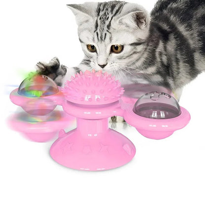 Interactive Windmill Cat Toys with Catnip