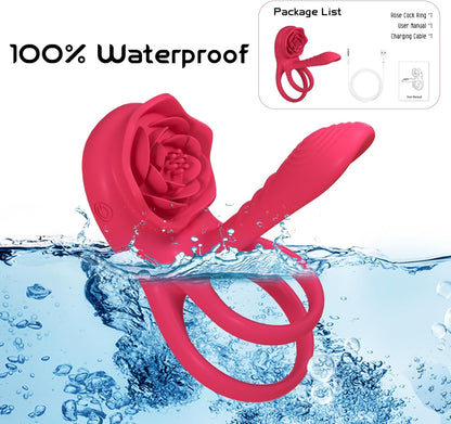 Alisanda™ The Ultimate Tongue Licking & Sucking Rose Vibrator – 2-in-1 Clitoral Stimulator & Deep G-Spot Massager, 9 Intense Orgasm Modes, Dual Motor Power for Blasting Climaxes, 100% Waterproof & Silky Silicone