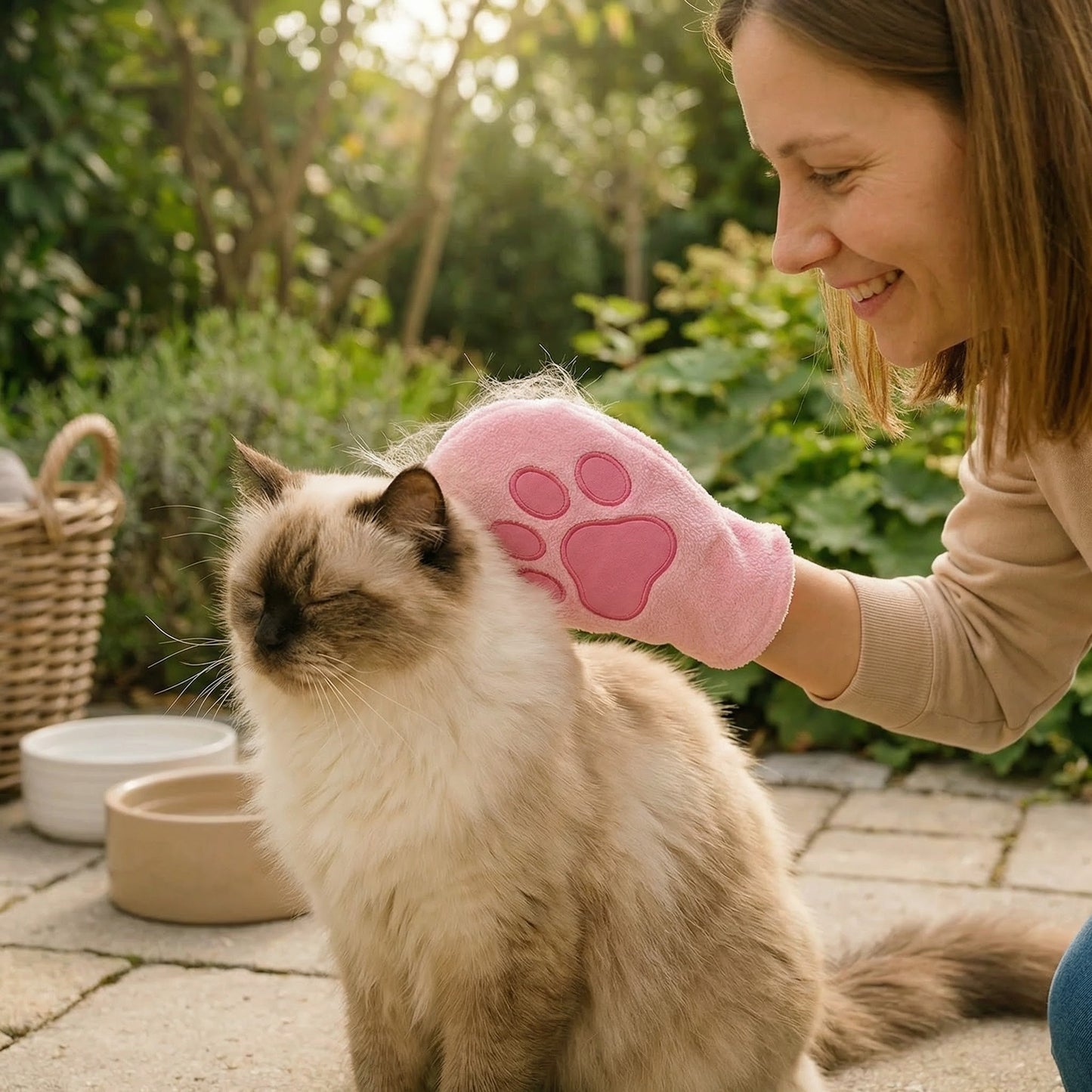 Animal care microfibre glove