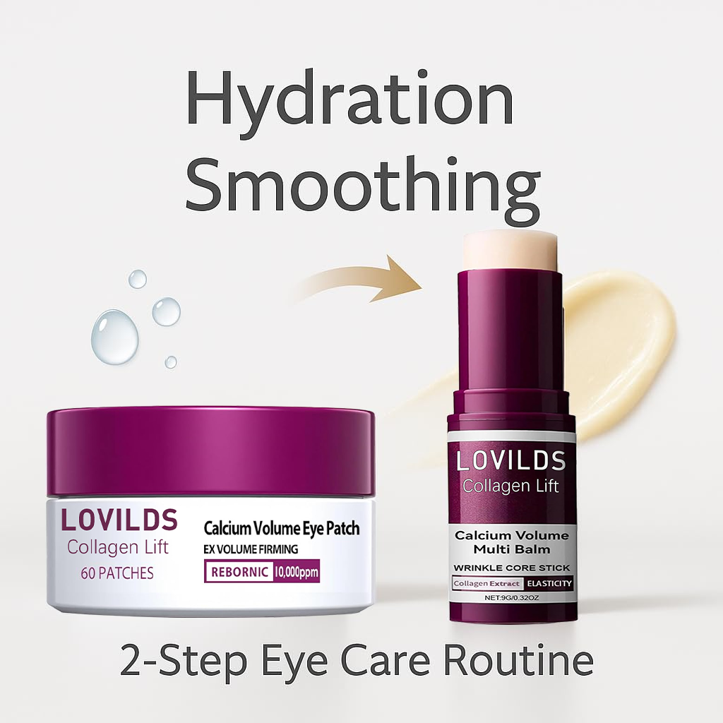 💗 LOVILDS Collagen Lift Eye Balm Stick + Eye Patch Set！