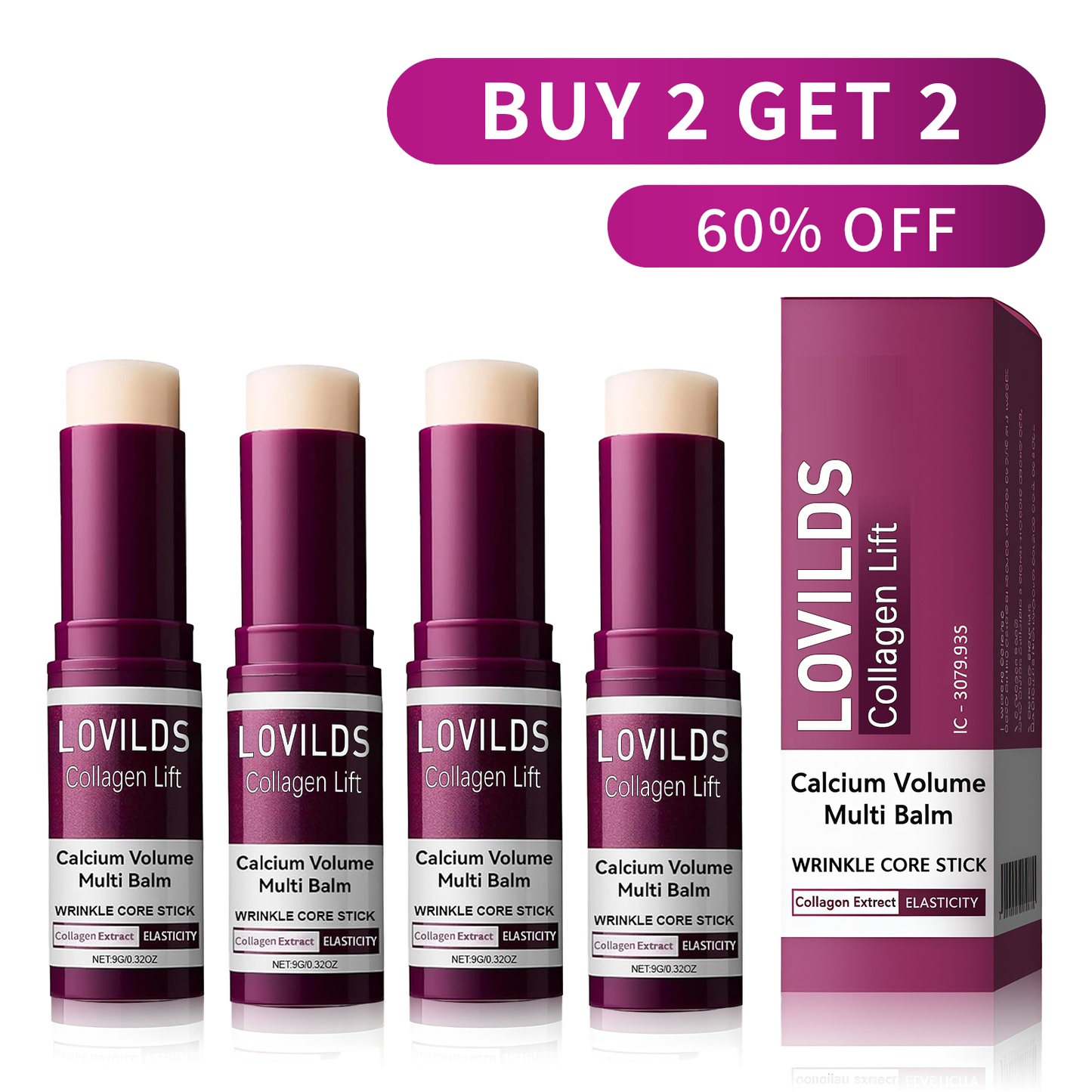 💗 LOVILDS Collagen Lift Eye Balm Stick + Eye Patch Set！