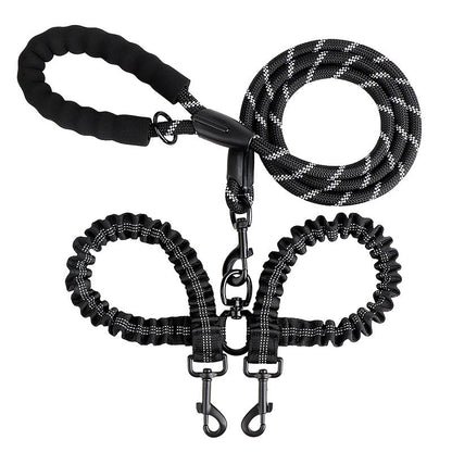 2-in-1 Double Dog Lead with 360° Swivel