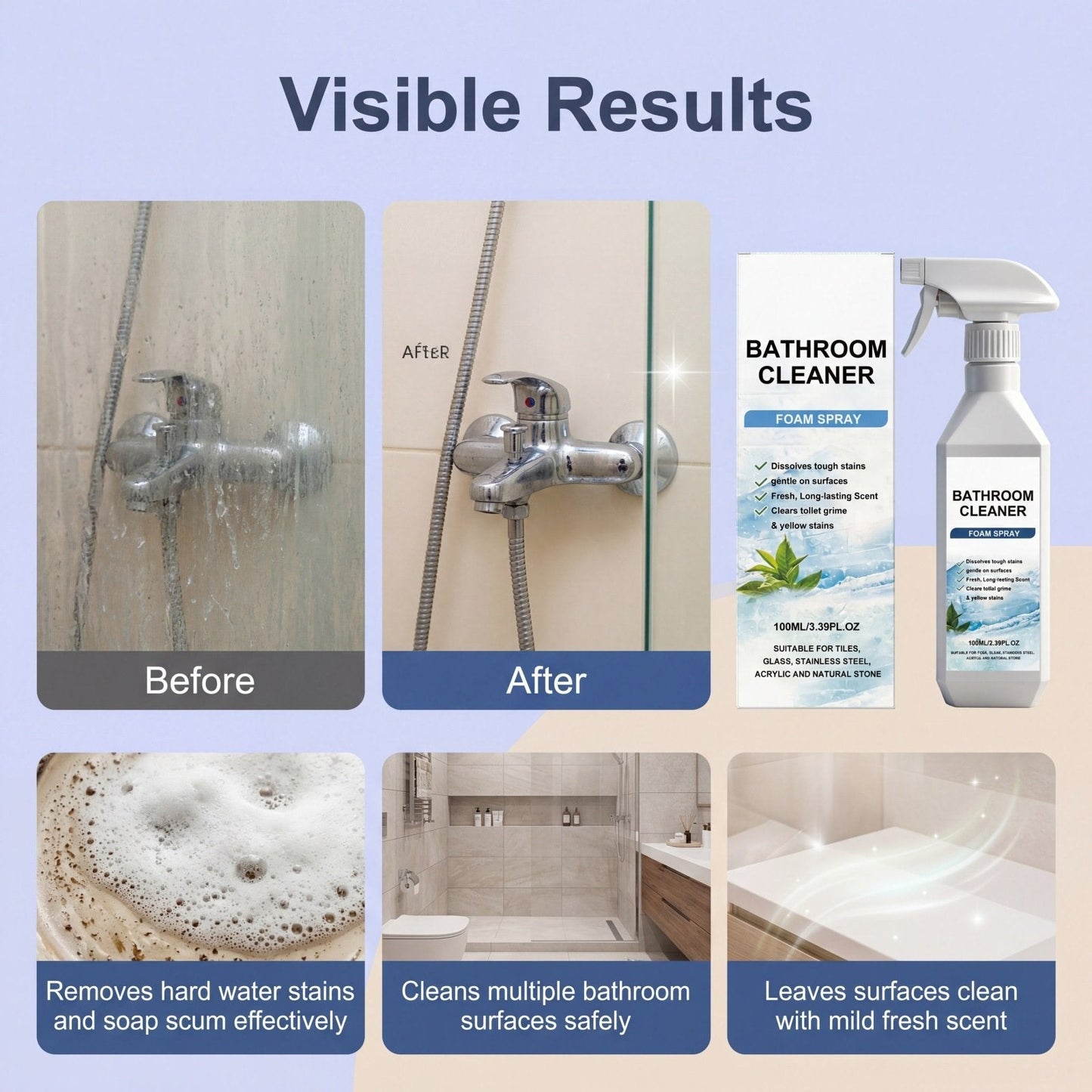 💐Last Day 70% OFF🍋Gravity-Defying Bathroom Cleaner🎁